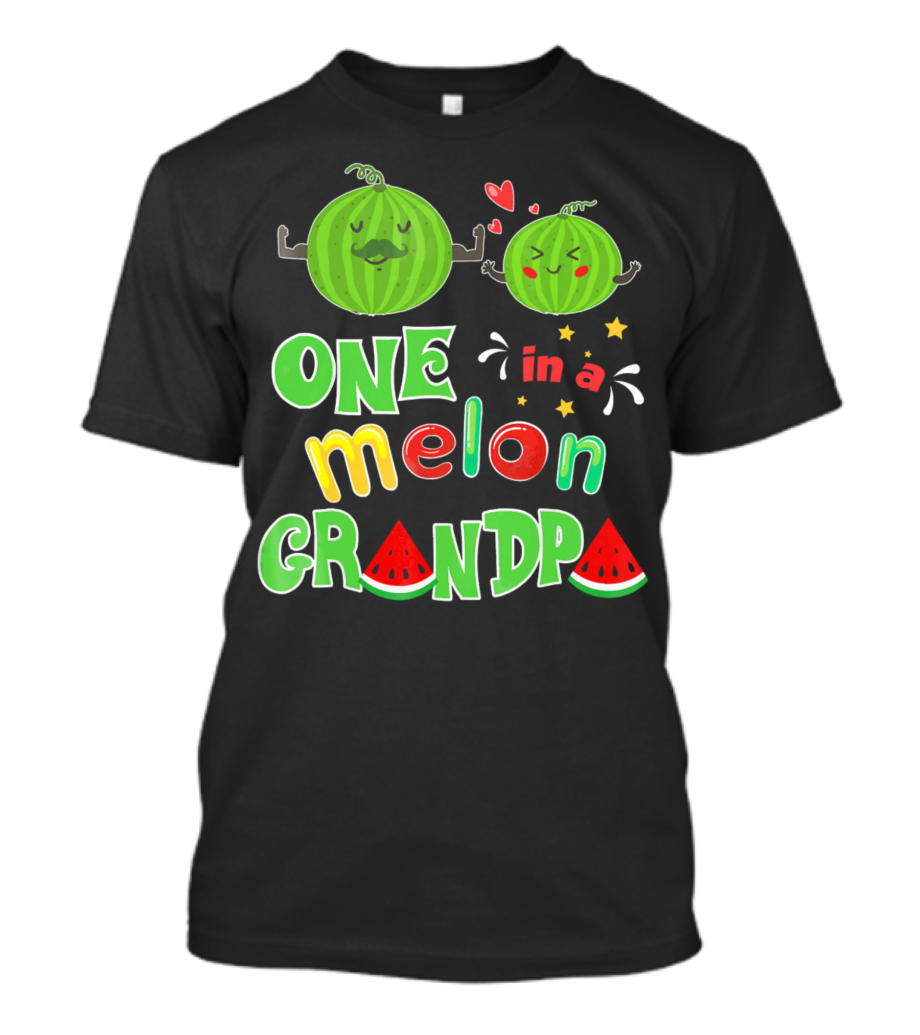 One In A Melon Grandpa Watermelon Summer Tropic T-Shirt