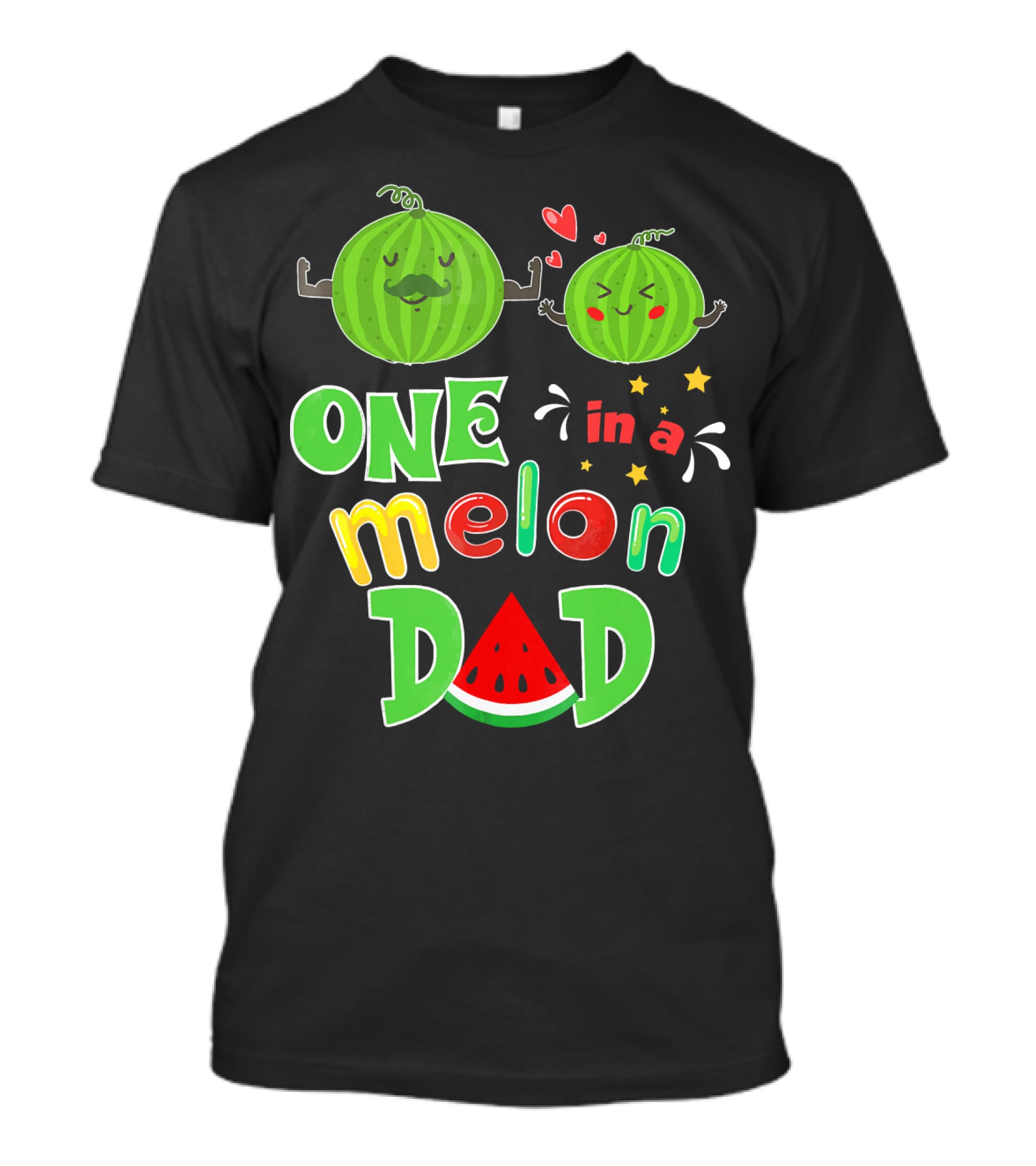 One In A Melon Dad Watermelon Summer Tropical T-Shirt