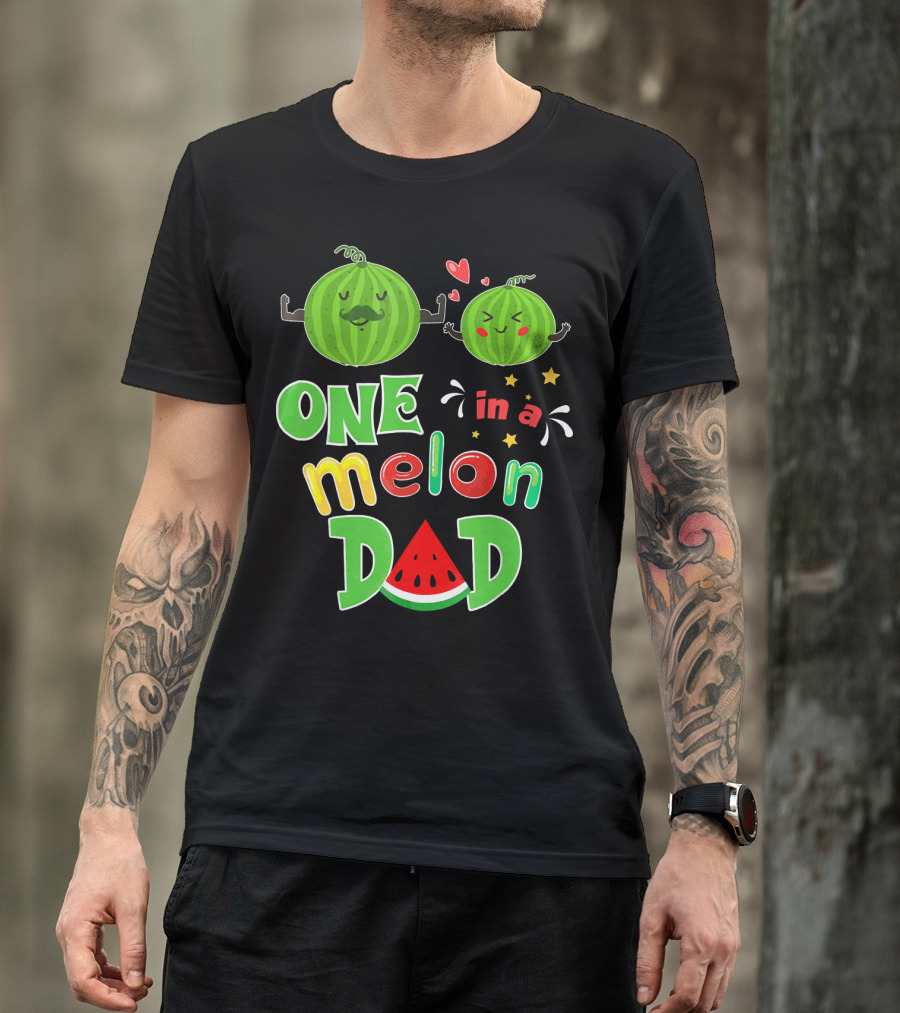 One In A Melon Dad Watermelon Summer Tropical T-Shirt