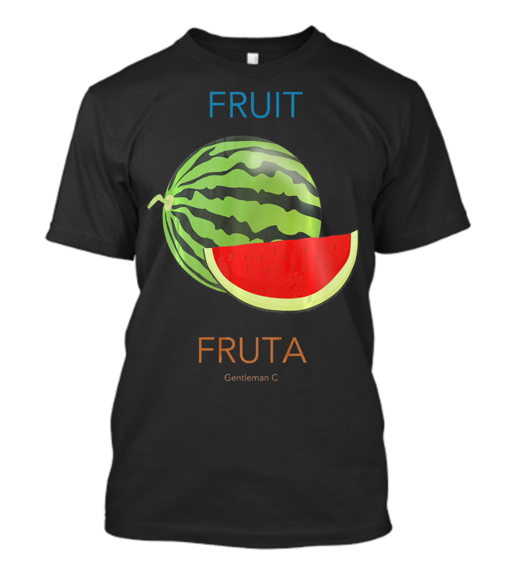 Fruit Fruta Watermelon Sandia Gentleman C T-Shirt