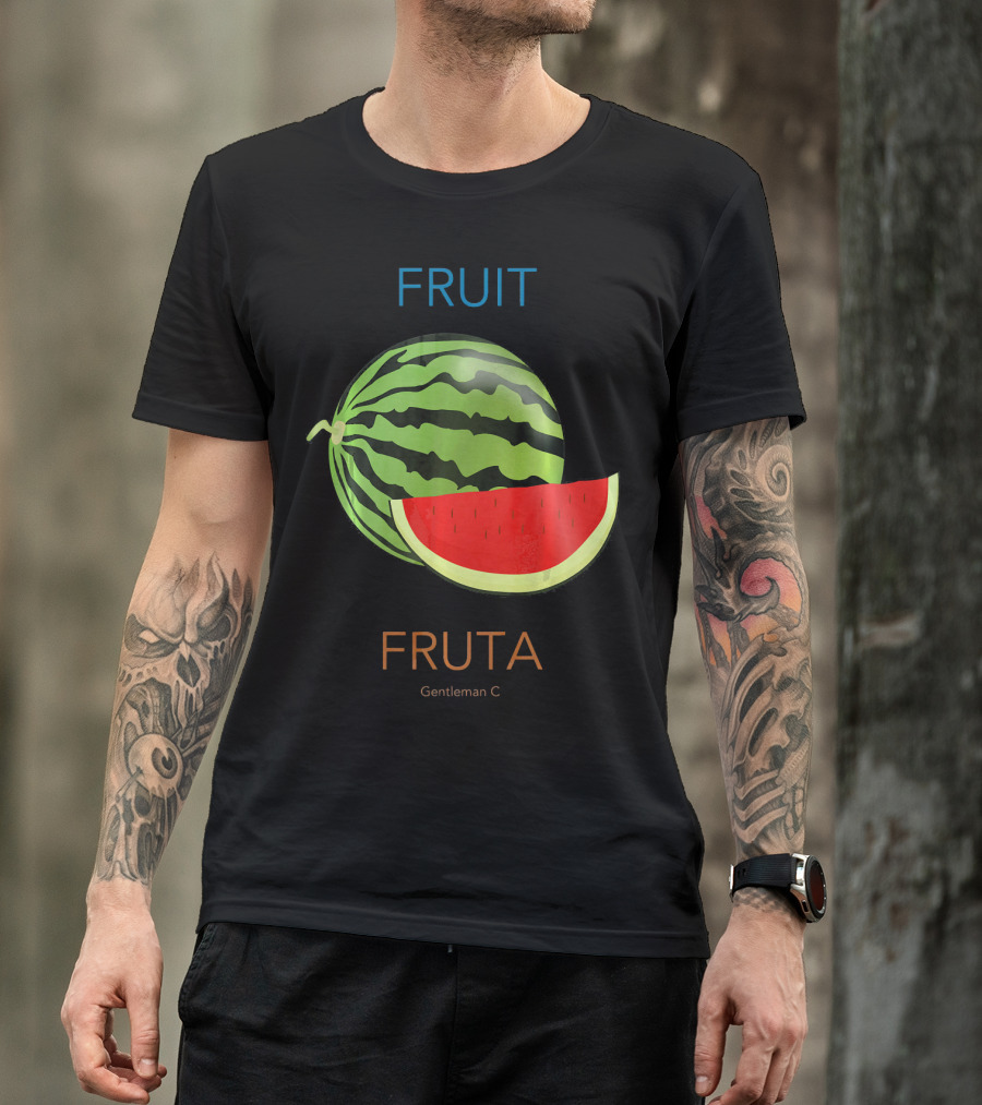 Fruit Fruta Watermelon Sandia Gentleman C T-Shirt