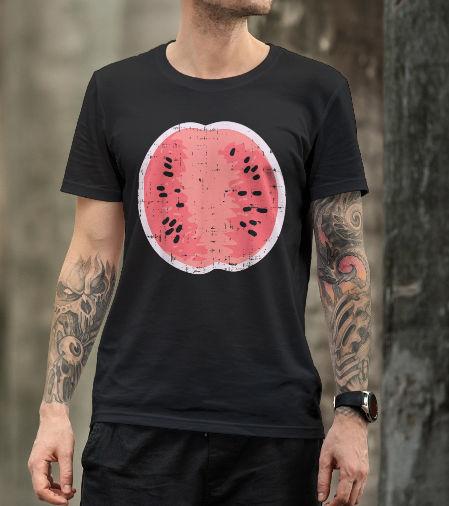 Watermelon Funny Fruit Lazy DIY Easy Food T-Shirt