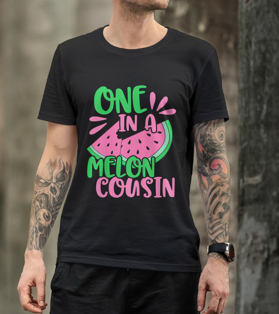 One In A Melon Cousin Kids Cute Watermelon T-Shirt