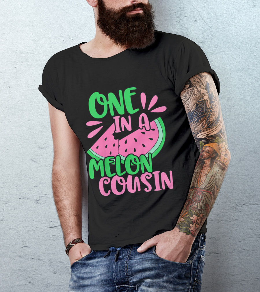 One In A Melon Cousin Kids Cute Watermelon T-Shirt