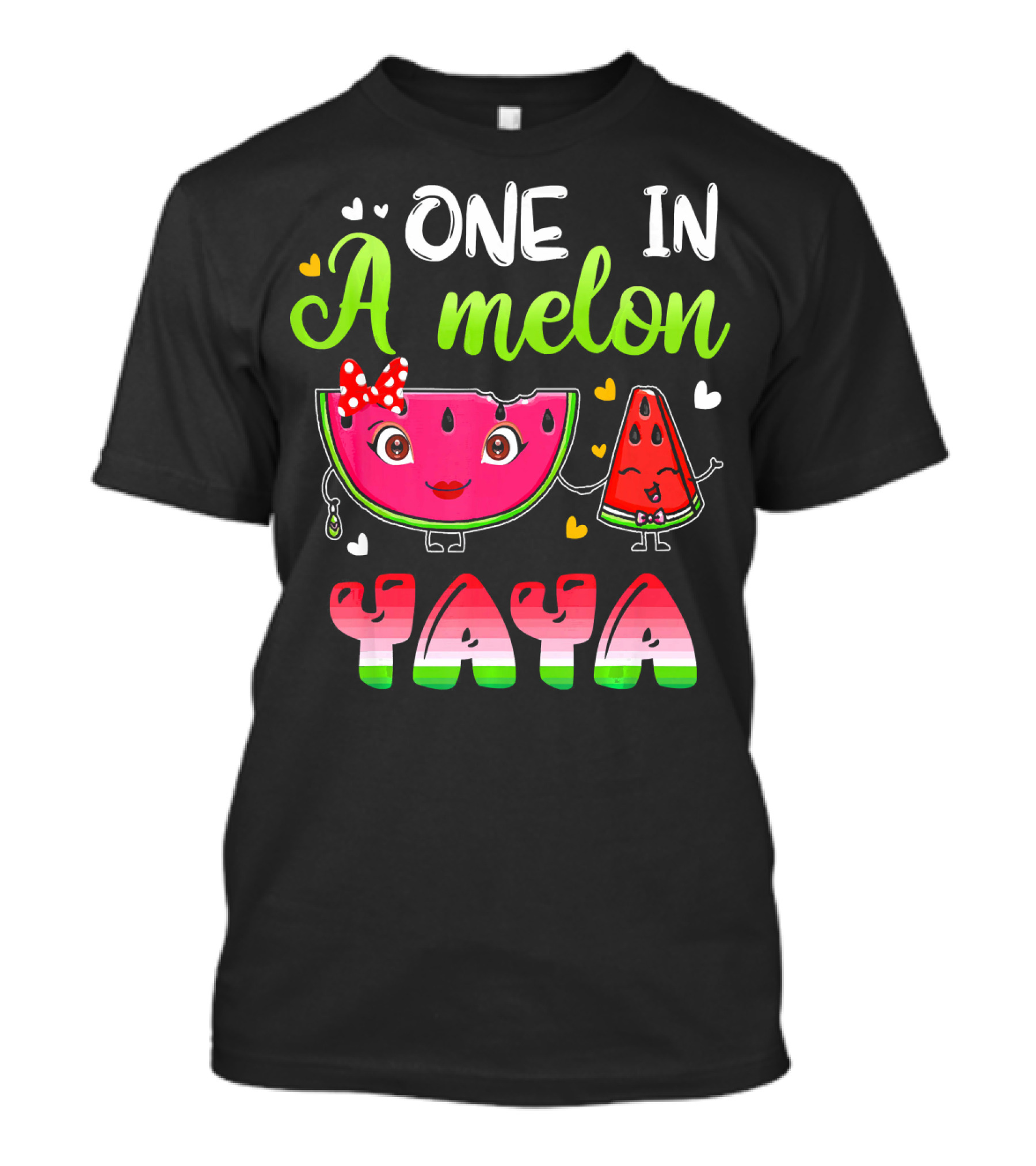 One In A Melon Yaya Cute Cartoon Watermelon Duo T-Shirt