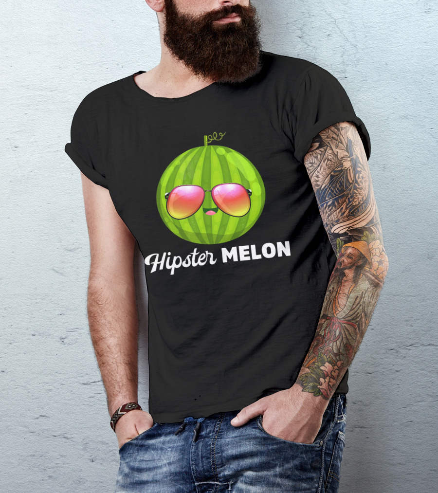 Hipster Melon Sunglasses T-Shirt