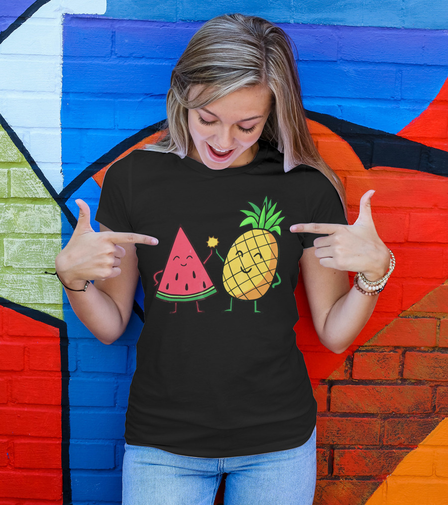 Watermelon Pineapple Friendship High Five T-Shirt