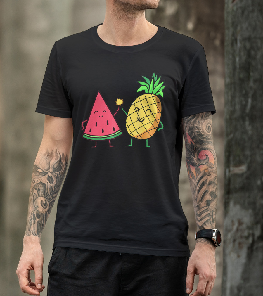 Watermelon Pineapple Friendship High Five T-Shirt