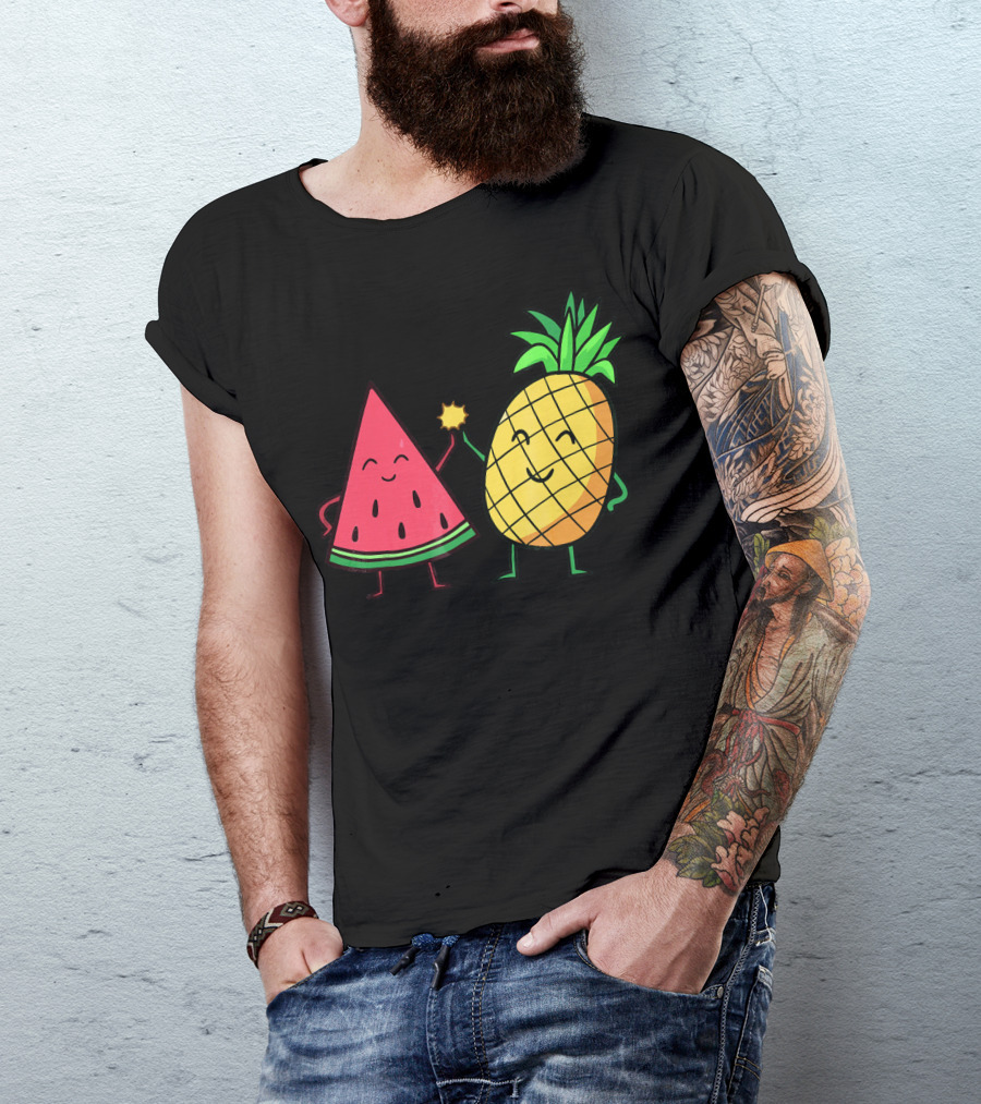 Watermelon Pineapple Friendship High Five T-Shirt