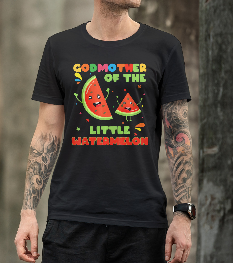 Godmother Of The Little Watermelon Cute Fruit Characters Fun T-Shirt