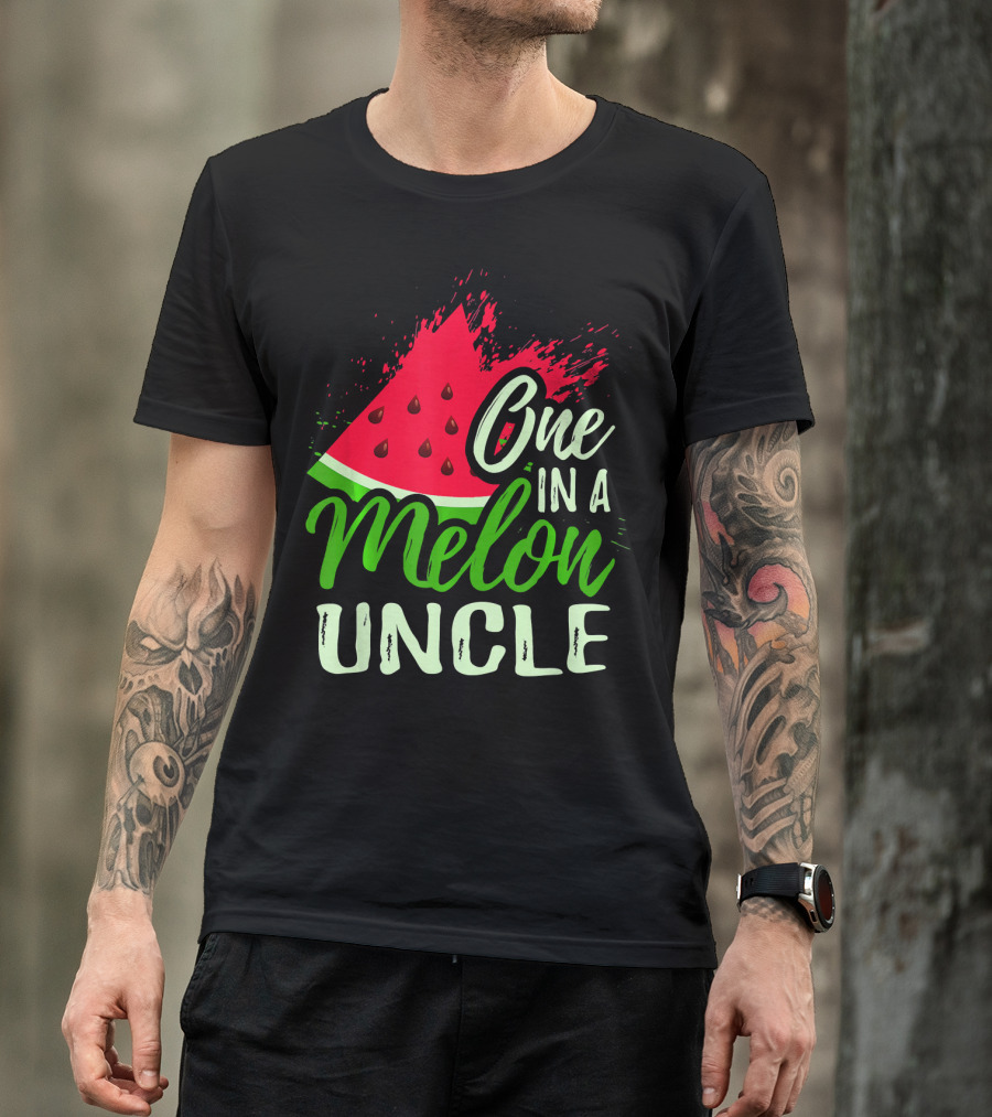 One In A Melon Uncle Watermelon Slice Splash T-Shirt