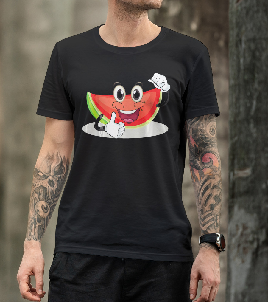 Happy Smiling Watermelon Thumbs Up T-Shirt