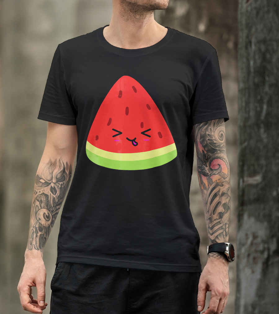 Kevin The Watermelon Cute Smiley Face T-Shirt
