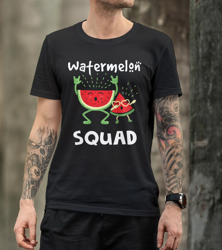 Watermelon Squad Funny Party Characters T-Shirt