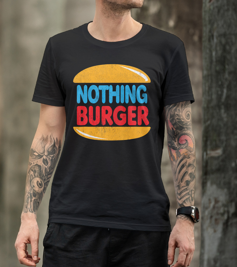 Nothing Burger Retro Style Text In Bold Colors T-Shirt