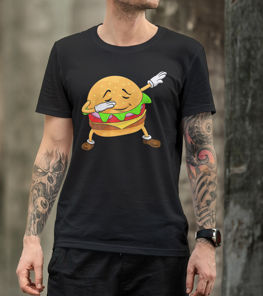 Burger Dabbing Dance Cheese Lettuce Tomato T-Shirt