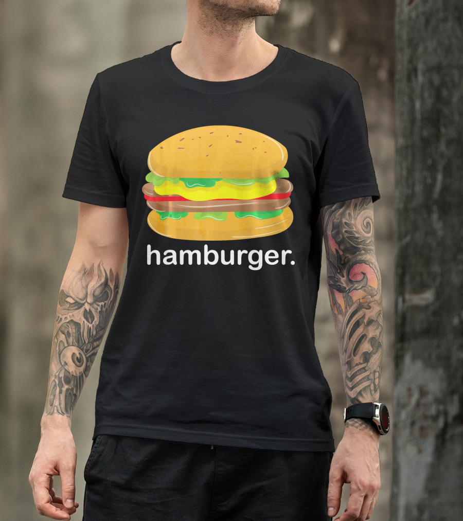 Funny Hamburger Meme Burger Cartoon Cheeseburger T-Shirt