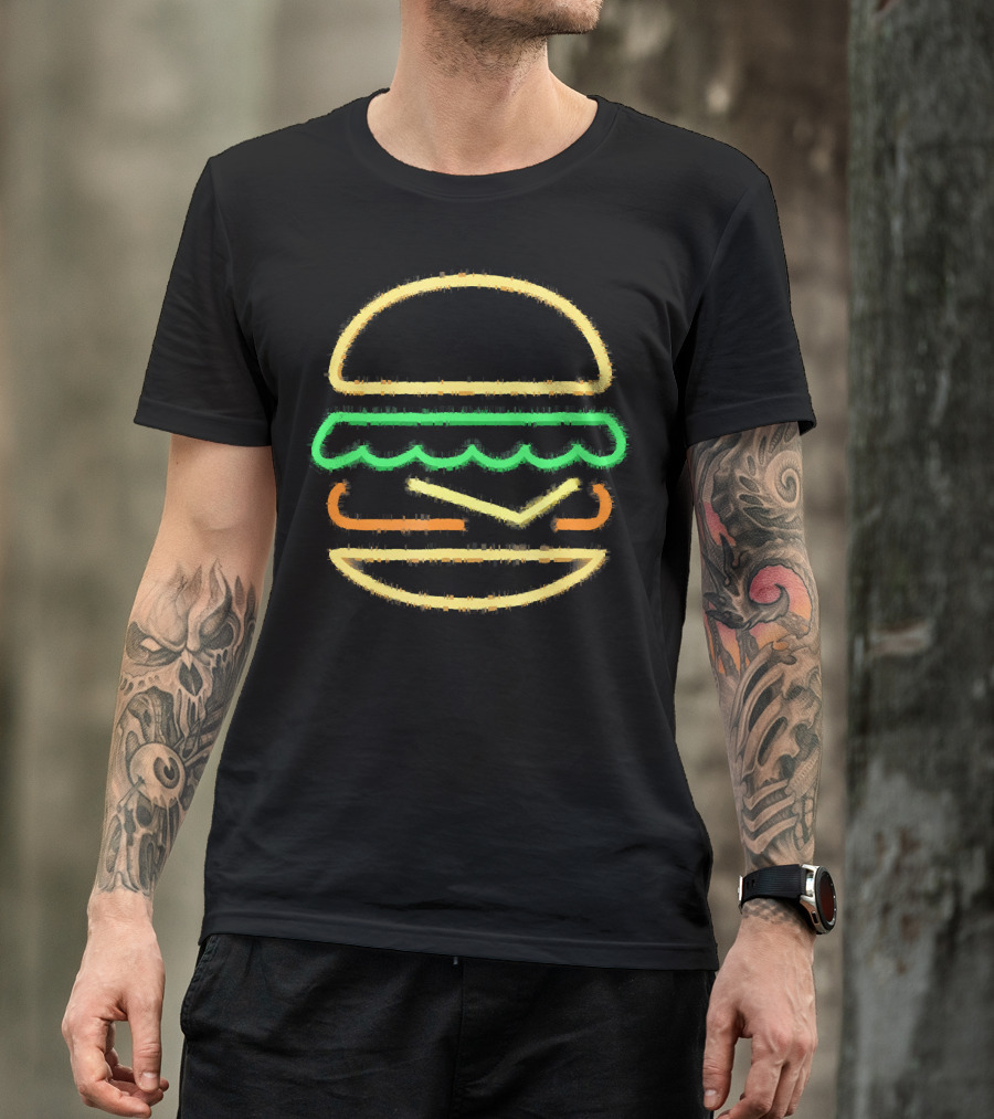 Burger Neon Style Of A Burger T-Shirt