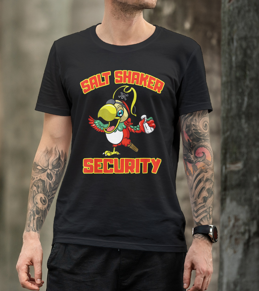 Salt Shaker Security Pirate Macaw T-Shirt