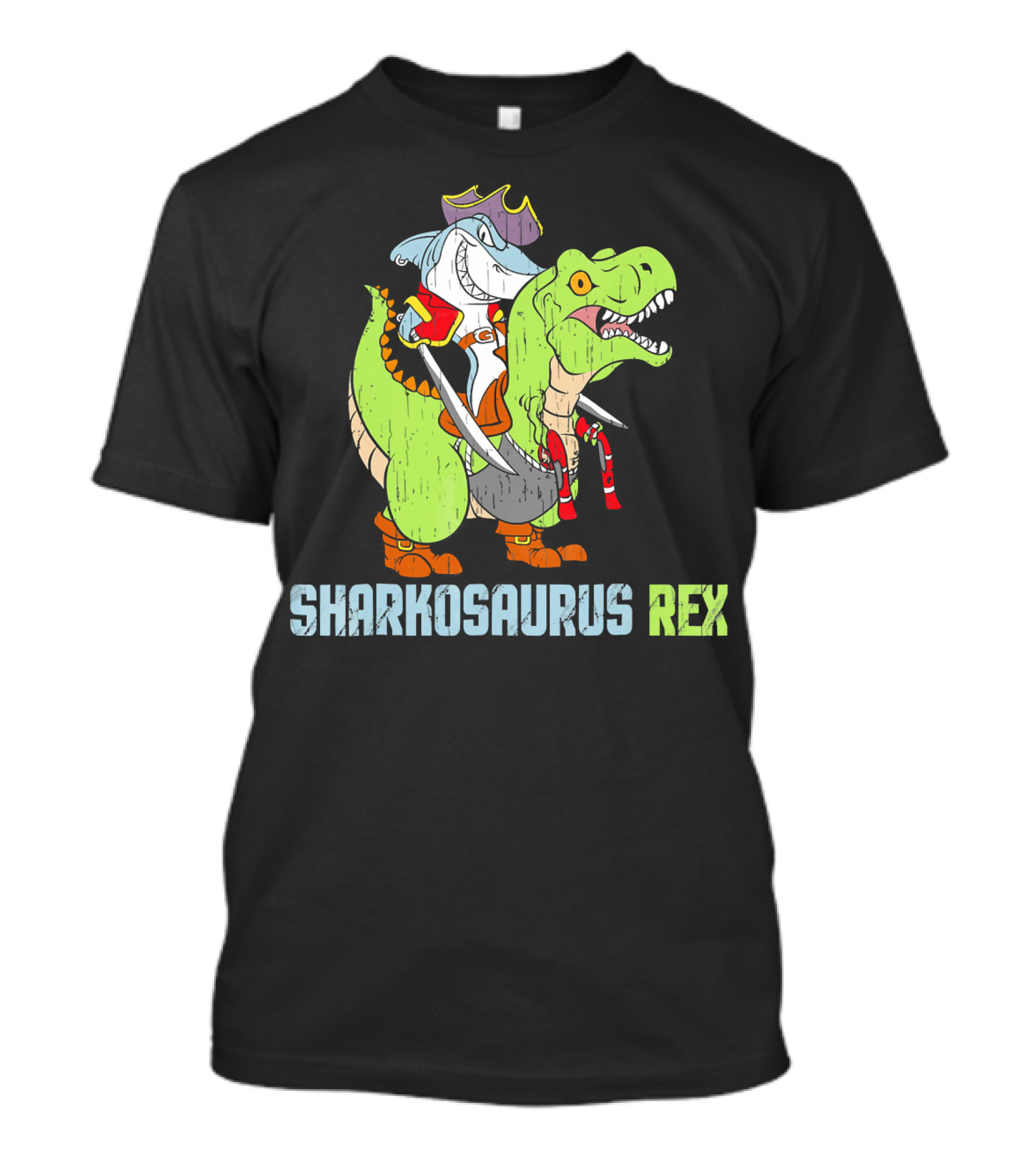 SHARKOSAURUS REX Shark And Dinos Pirate Adventure T-Shirt