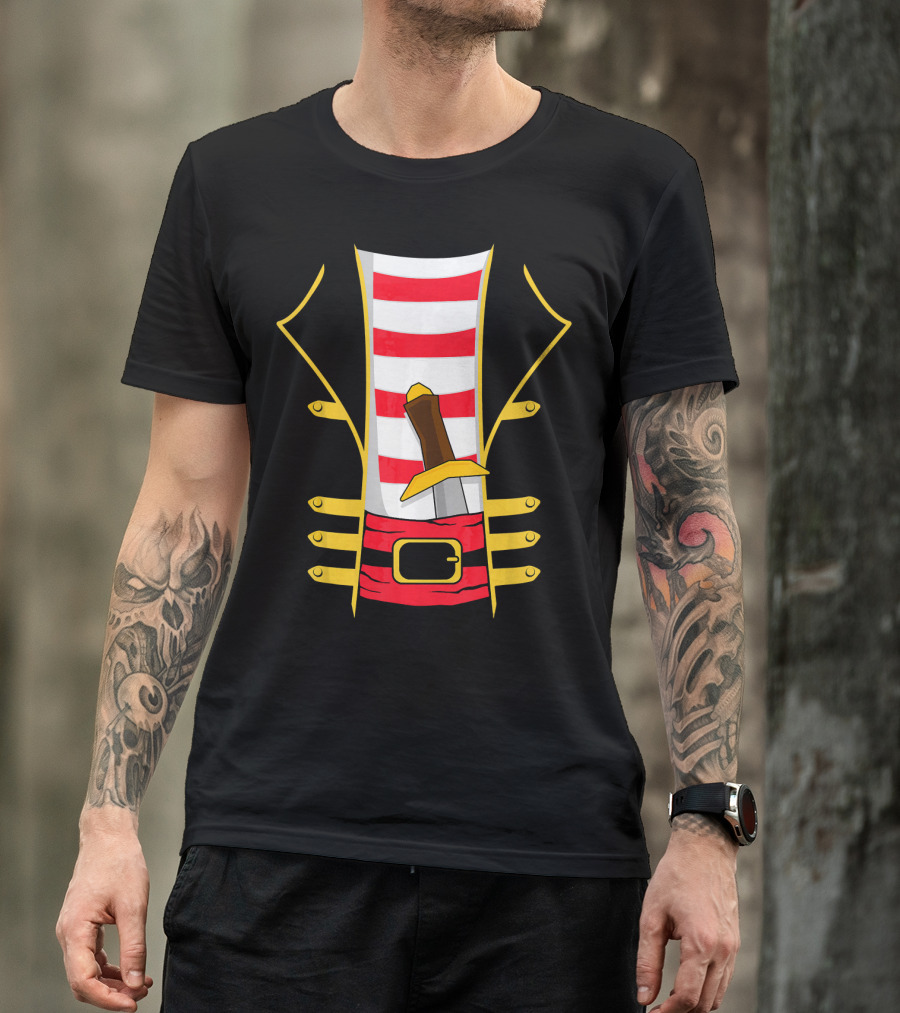 Pirate Outfit With Sword Halloween Costume T-Shirt