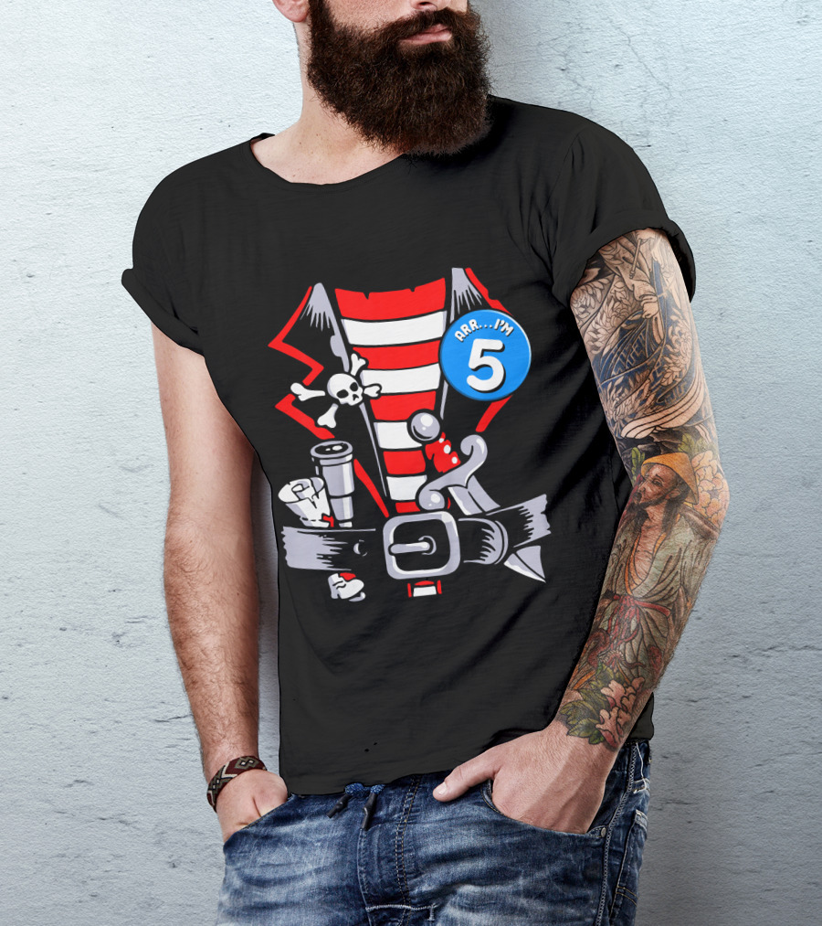 Arrr. I'm 5 Kids Birthday Pirate T-Shirt