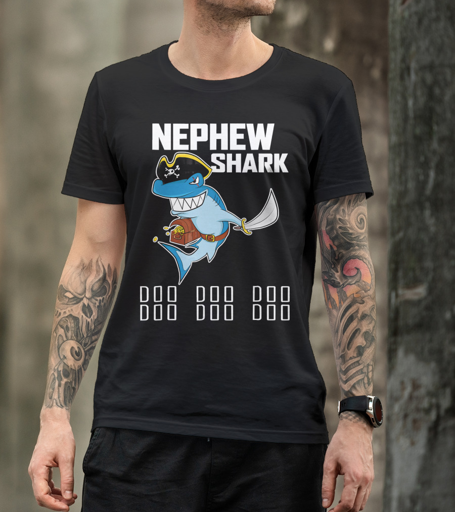Nephew Shark Pirate Doo Doo Doo Treasure Sword T-Shirt