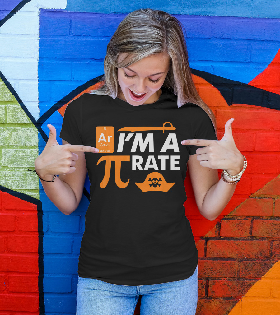Ar Im A Pirate Pi Symbol Periodic Table Pi Day Elements T-Shirt