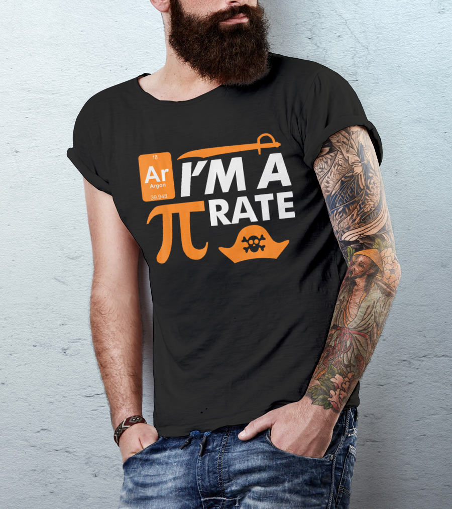 Ar Im A Pirate Pi Symbol Periodic Table Pi Day Elements T-Shirt