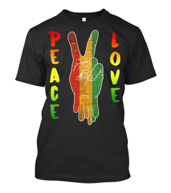 Peace Love Jamaica Reggae Music Rasta Pride T-Shirt