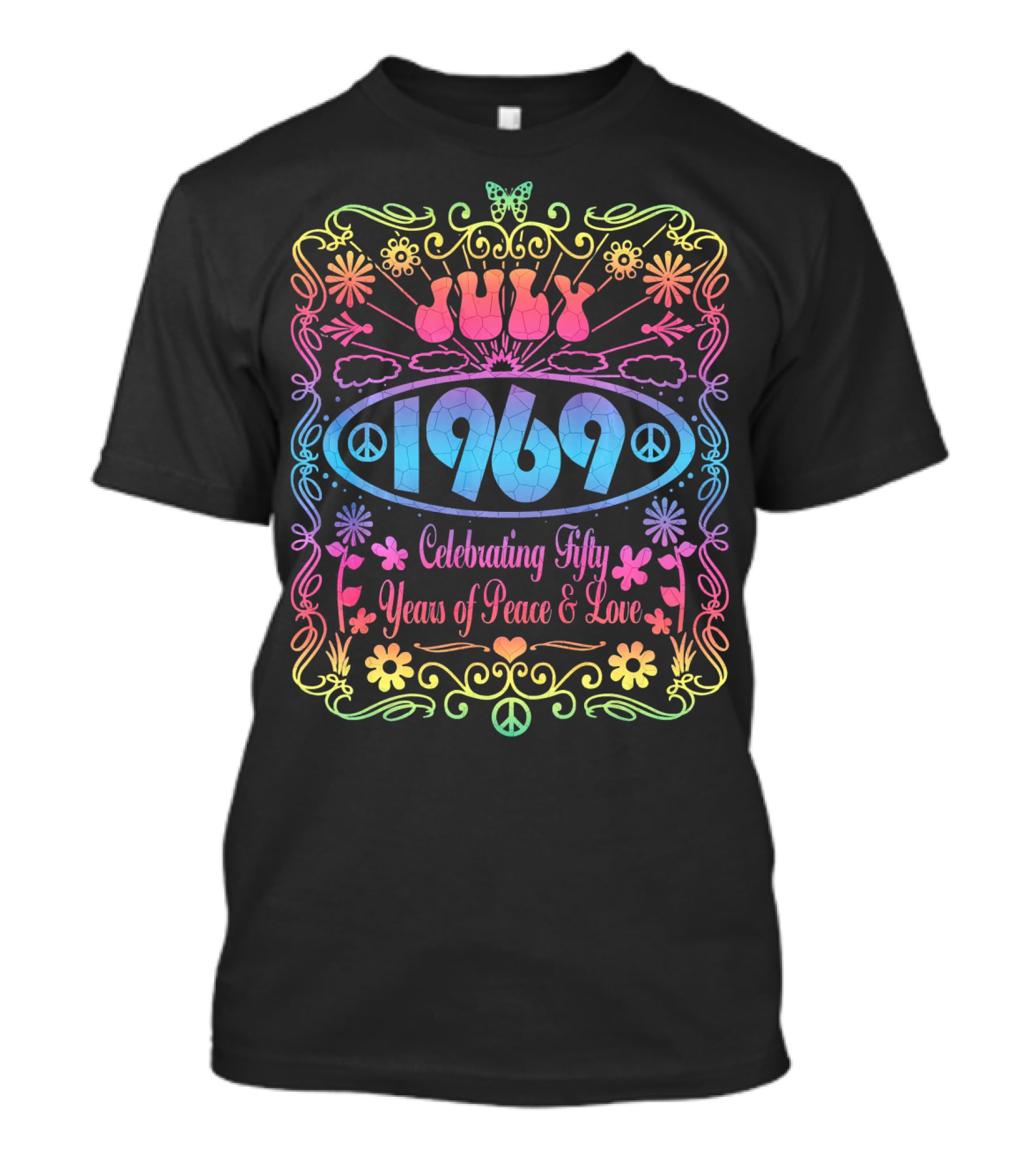 July 1969 Celebrating Fifty Years Of Peace And Love T-Shirt