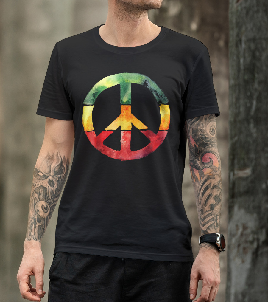 Peace Sign Rasta Reggae Roots One Love T-Shirt