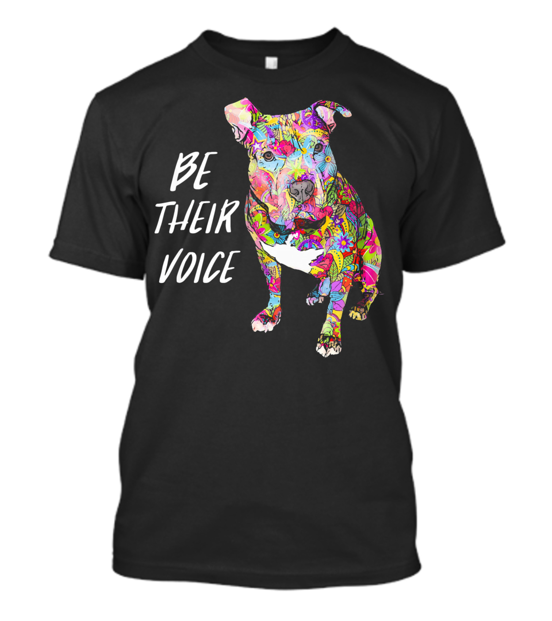 Be Their Voice Pitbull Hippie Peace Love T-Shirt