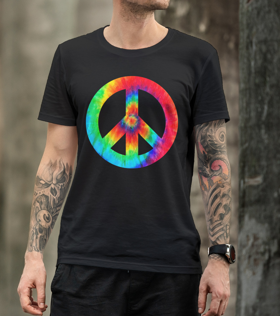 Cool Tie Dye Peace Sign T-Shirt
