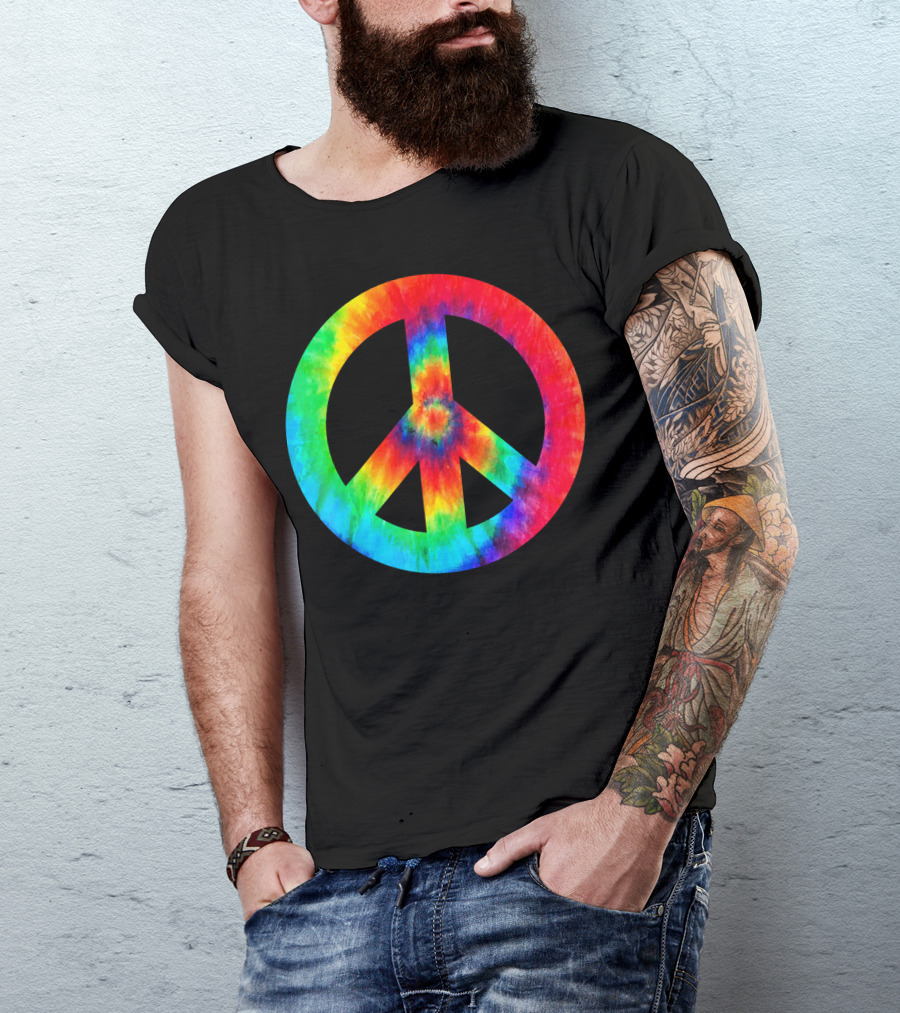 Cool Tie Dye Peace Sign T-Shirt