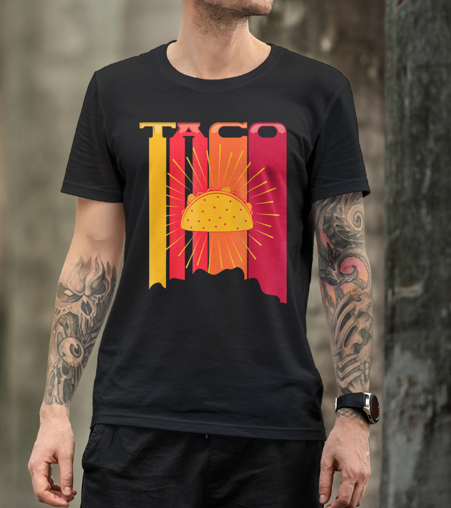 Retro Vintage 70s 80s Taco Sunburst Fiesta T-Shirt
