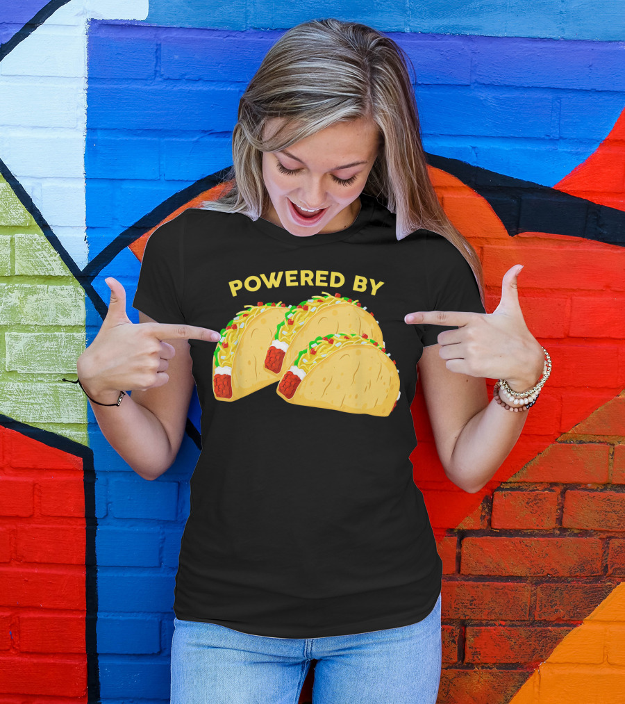 Powered By Tacos Viva Mexico Mexican Love T-Shirt