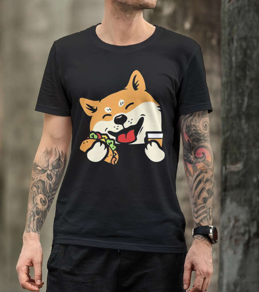 Cute Shiba Inu Taco Pocket Cinco De Mayo T-Shirt