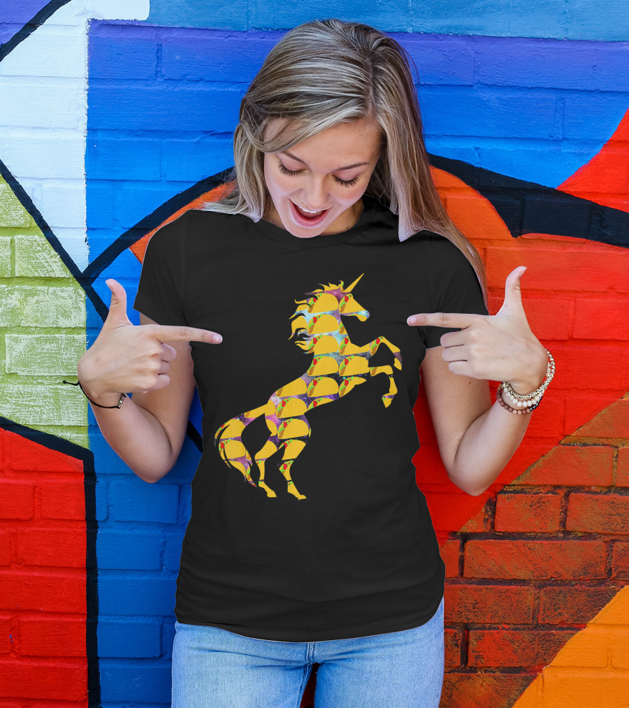 Unicorn Galaxy Space Tacos T-Shirt