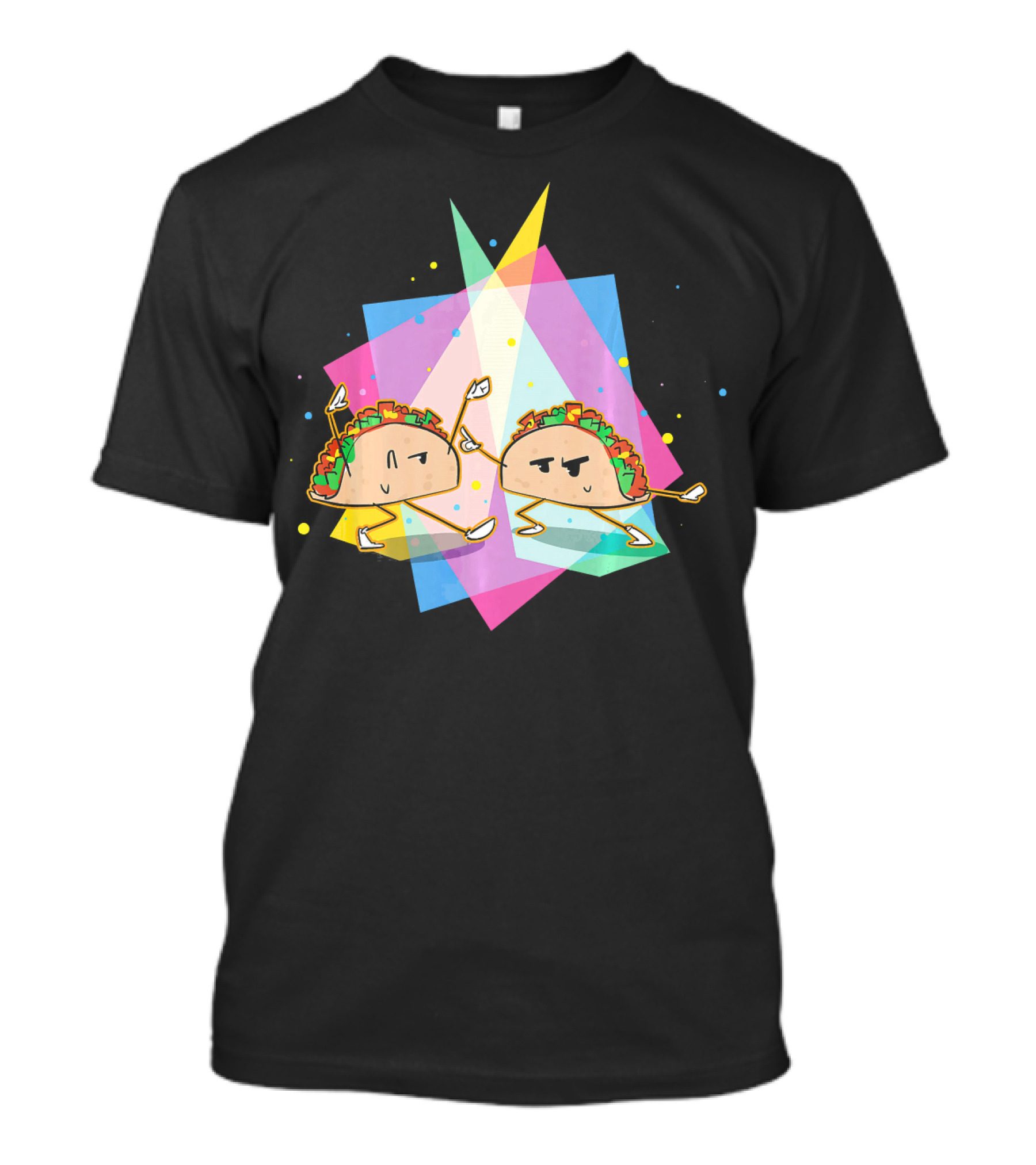 Dancing Disco Tacos Funny Taco 80s Retro T-Shirt