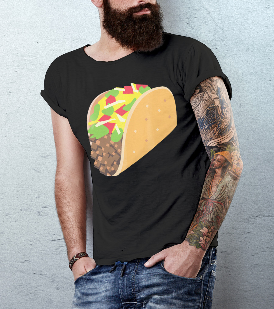 I Love Tacos Emoji Mexican Taco T-Shirt