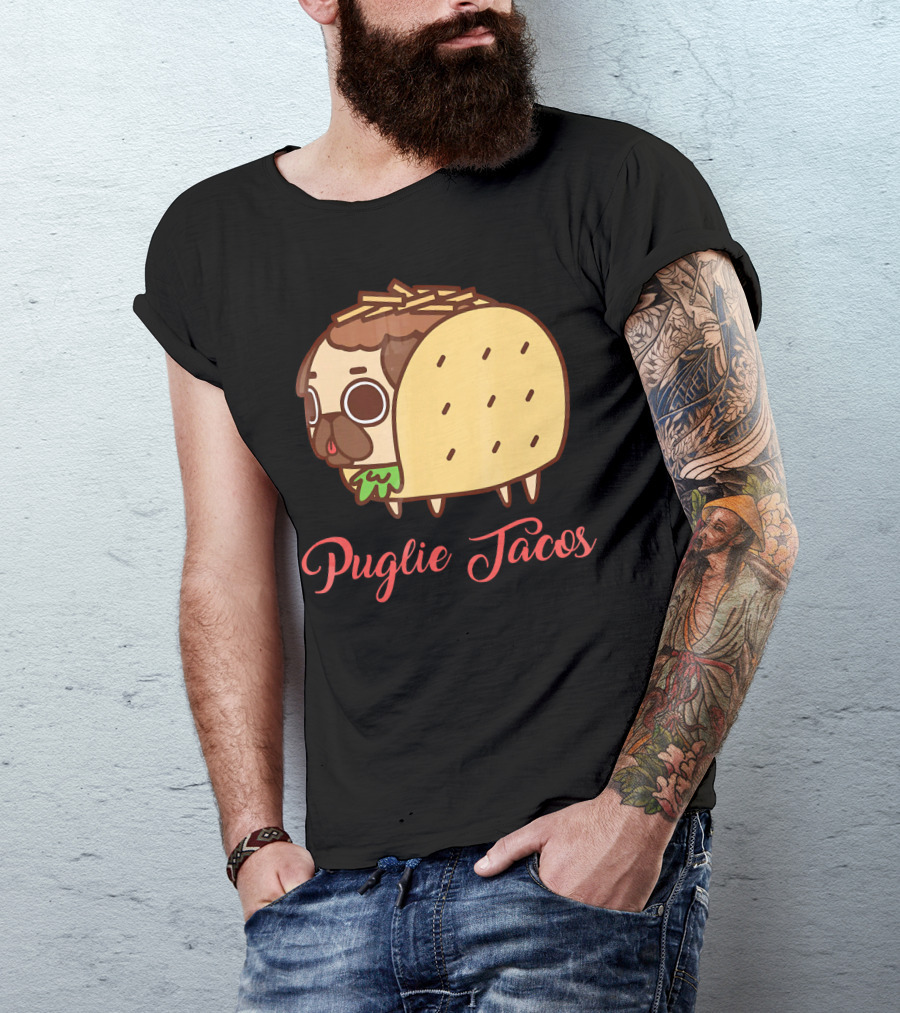 Puglie Tacos Cute Mexican Food Dog T-Shirt