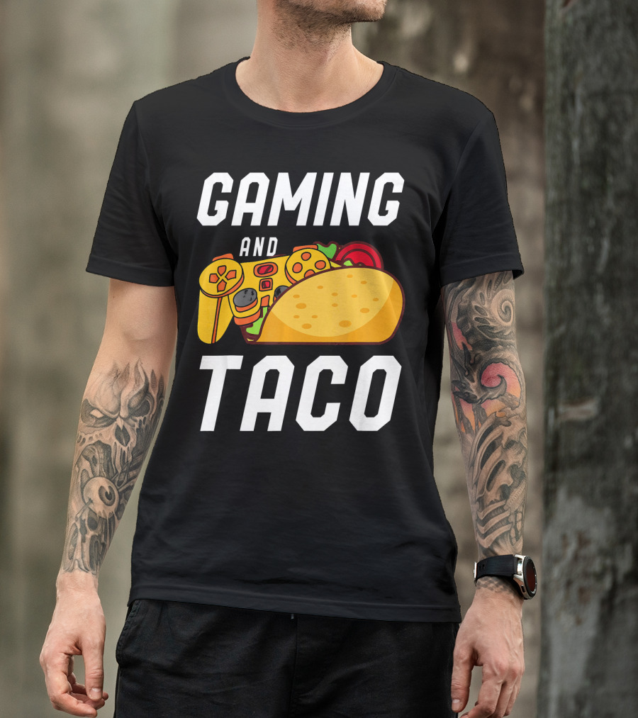 Gaming And Taco Gamers Controller Snack Combo T-Shirt