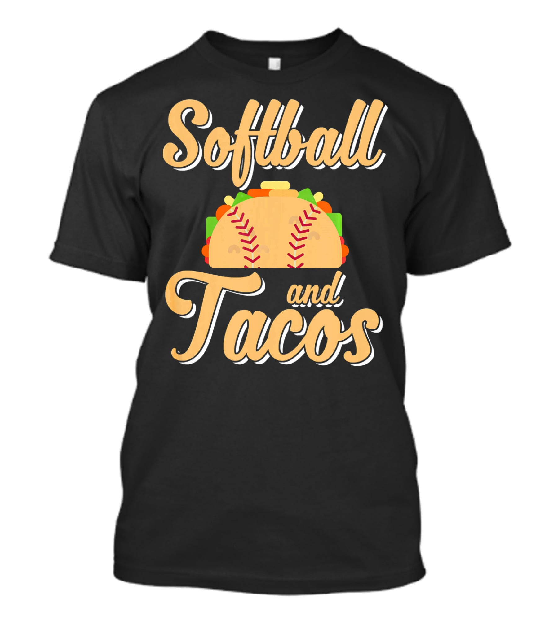Softball And Tacos Cute Novelty T-Shirt