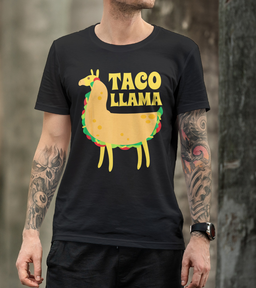 Taco Llama Animal Funny Mexican Cinco De Mayo T-Shirt
