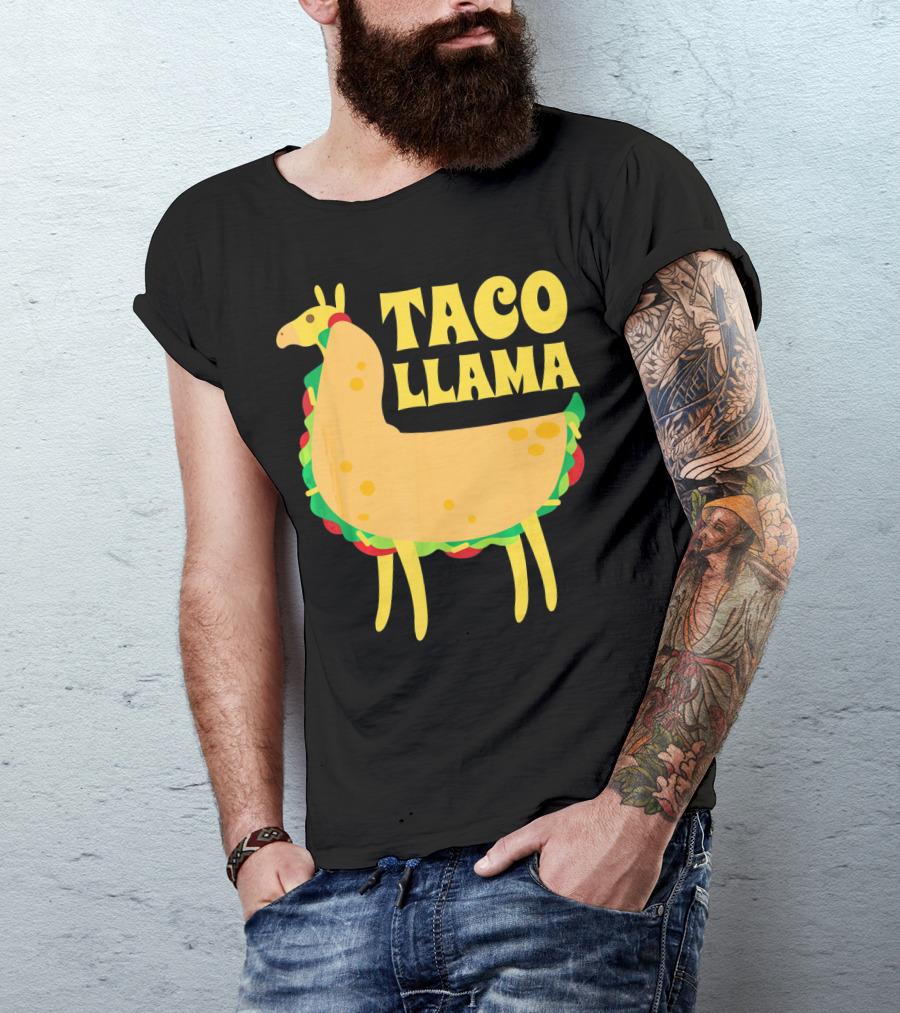 Taco Llama Animal Funny Mexican Cinco De Mayo T-Shirt