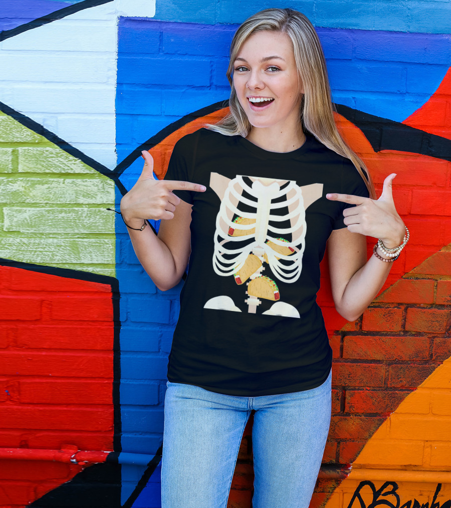 Funny Taco Skeleton Halloween T-Shirt