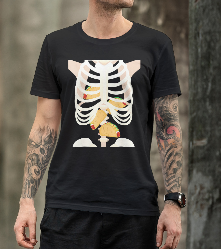Funny Taco Skeleton Halloween T-Shirt