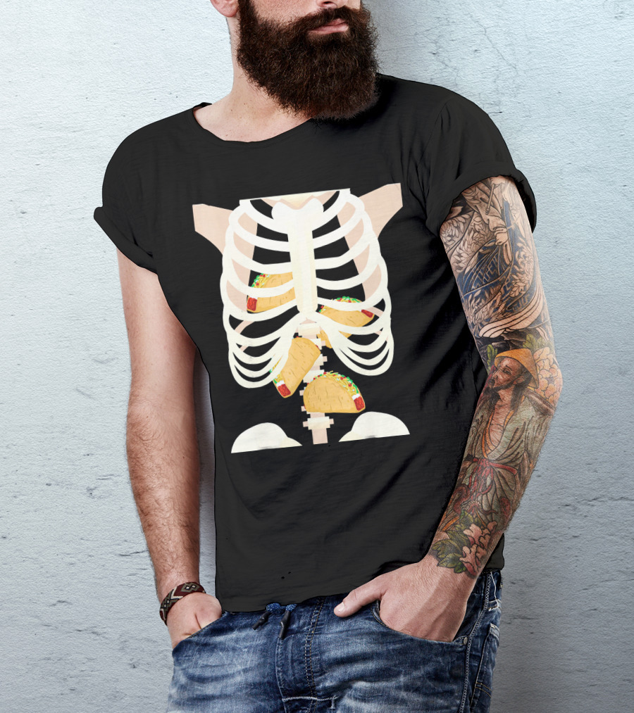 Funny Taco Skeleton Halloween T-Shirt