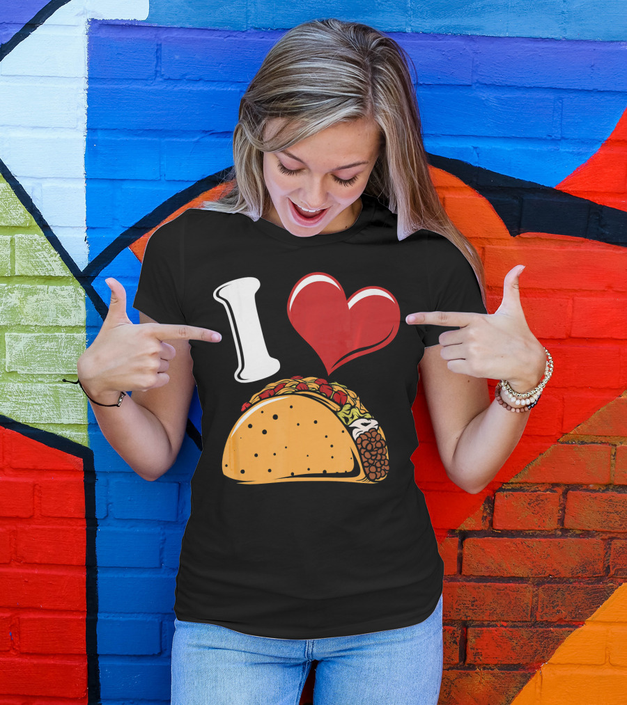 Funny I Love Tacos I Heart Tacos Lover I ❤️ Tacos T-Shirt